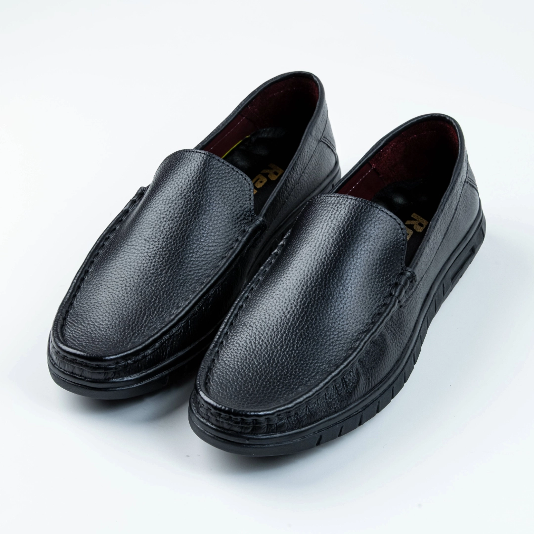 Reno Leather Casual-Loafer-Black-RL3136